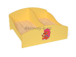 Кровать ЛДСП двухместная ясельная с рисунком, 1200*1200 (КР-011-Я-Р) рис1