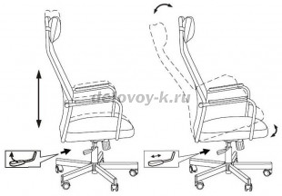 Кресло игровое Zombie ONE сетка/ткань с подголов. крестовина металл рис3