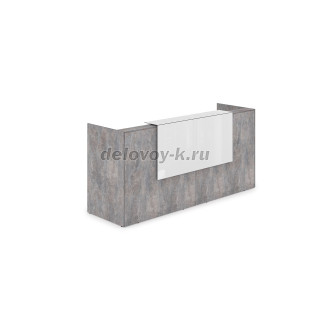 1КР-КЛ.001.1 Комплект Ресепшн с фартуком HPL 2432*750*1149 с подсветкой рис2