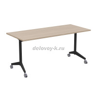 8СР 114 - S Складной прямолинейный стол Simple 1600 - 700 - 750 шамони светлый черный 1 рис3