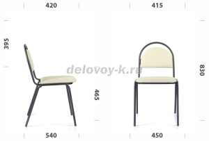Стул Стандарт каркас черный, кожзам Z рис1