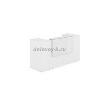 1КРТ-КЛ.004.1 Комплект Ресепшн с фартуком HPL 2232-751-1149 с подсветкой_Белый_Белый глянец рис5