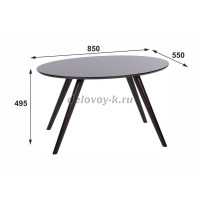 Стол журнальный Лорейн 2 венге структура_i_1000 рис2