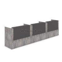 1КР-КЛ.003.1 Комплект Ресепшн с фартуком HPL 4264-750-1149 с подсветкой_Basalt_Графит матовый рис3