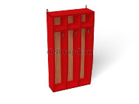 Шкаф для полотенец навесной 3-х секционный, 430*160*800 (разноцветный (ая), Красный) рис1