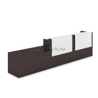 1КРС-ДС.008 Комплект Ресепшн с фартуком ЛДСП 4232-901-1161 без подсветки_Венге_Белый_1 рис2