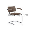 Стул Сильвия АРМ каркас хром, подлокотники, кожзам