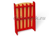 Шкаф для пол. 2-х ярусный 5-ти секционный Волна, 840*300*1250 (разноцветный (ая), Красный)