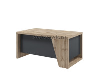 Стол руководителя прямой. Опора со скошенным элементом с правой стороны стола. рис1