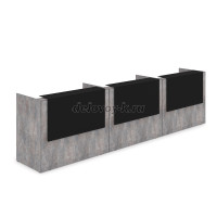 1КР-КЛ.003.1 Комплект Ресепшн с фартуком HPL 4264-750-1149 с подсветкой_Basalt_Черный матовый рис4