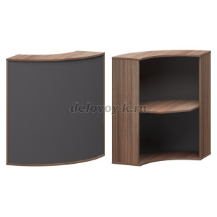 Стойка угловая А-550  900*900*1220 мм (Ясень шимо темный) рис1