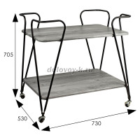 Стол сервировочный Эстер черный орех гикори grey_i_1000 рис5