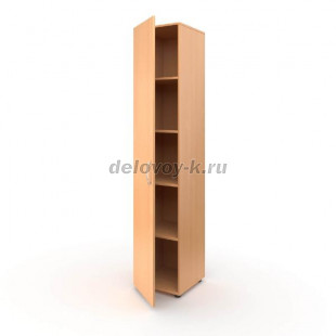 Шкаф для учебных пособий закрытый узкий 400*420*1950 рис1
