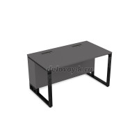 16СП.186 Стол прямой (1600-800-750)_Graphit_Черный глянец рис4