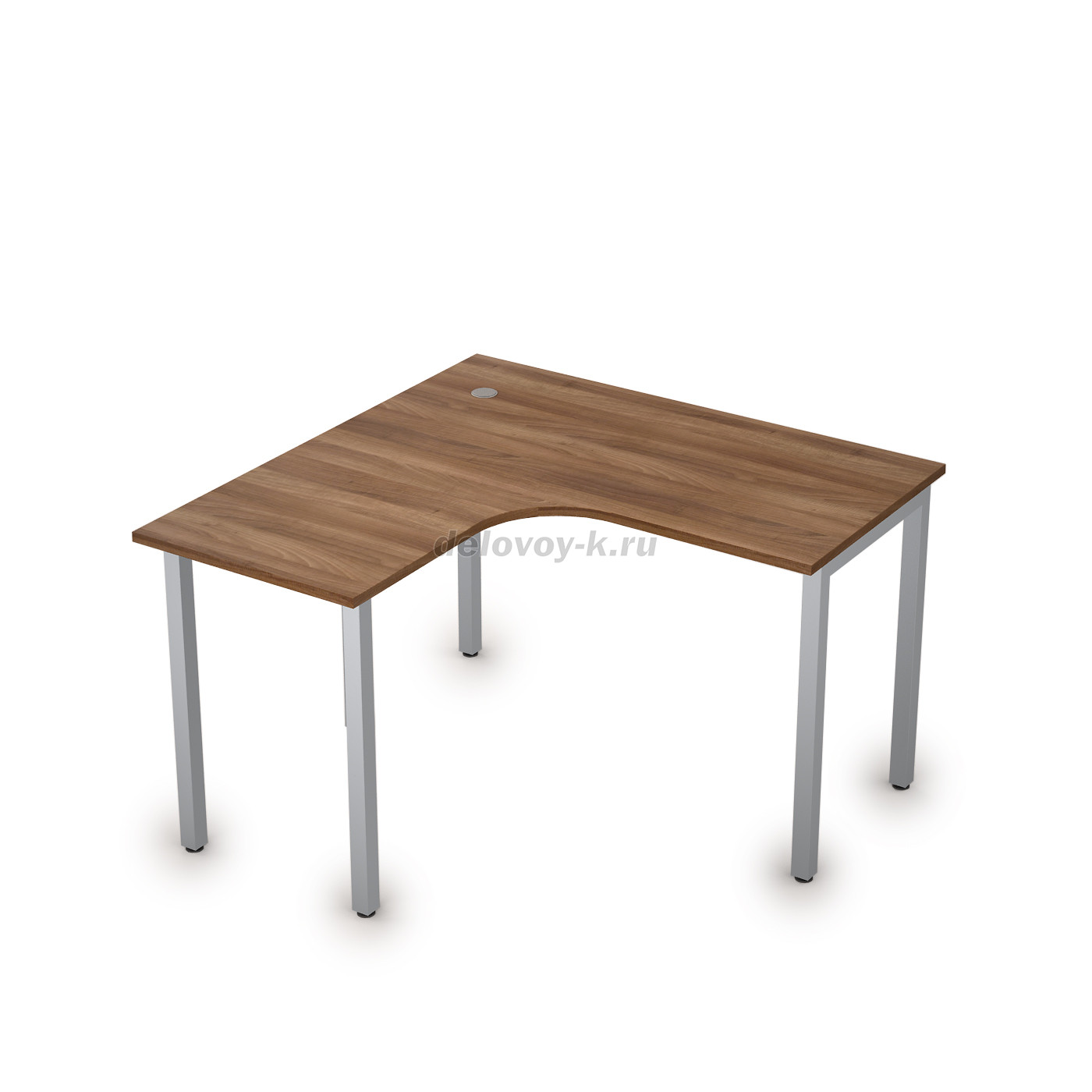 2М.128 Стол криволинейный левый на металлических опорах (1200*1200*750) фото