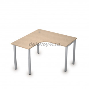 2М.128 Стол криволинейный левый на металлических опорах (1200*1200*750) рис2