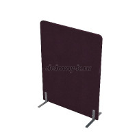 011.МПО.1014 Акустическая мобильная перегородка на стационарных опорах (1000-450-1400) violet_алюминий матовый рис1