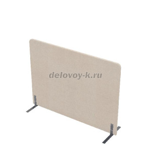 011.МПО.1411 Акустическая мобильная перегородка на стационарных опорах 1400*450*1100 (Savana/Алюминий матовый) рис1