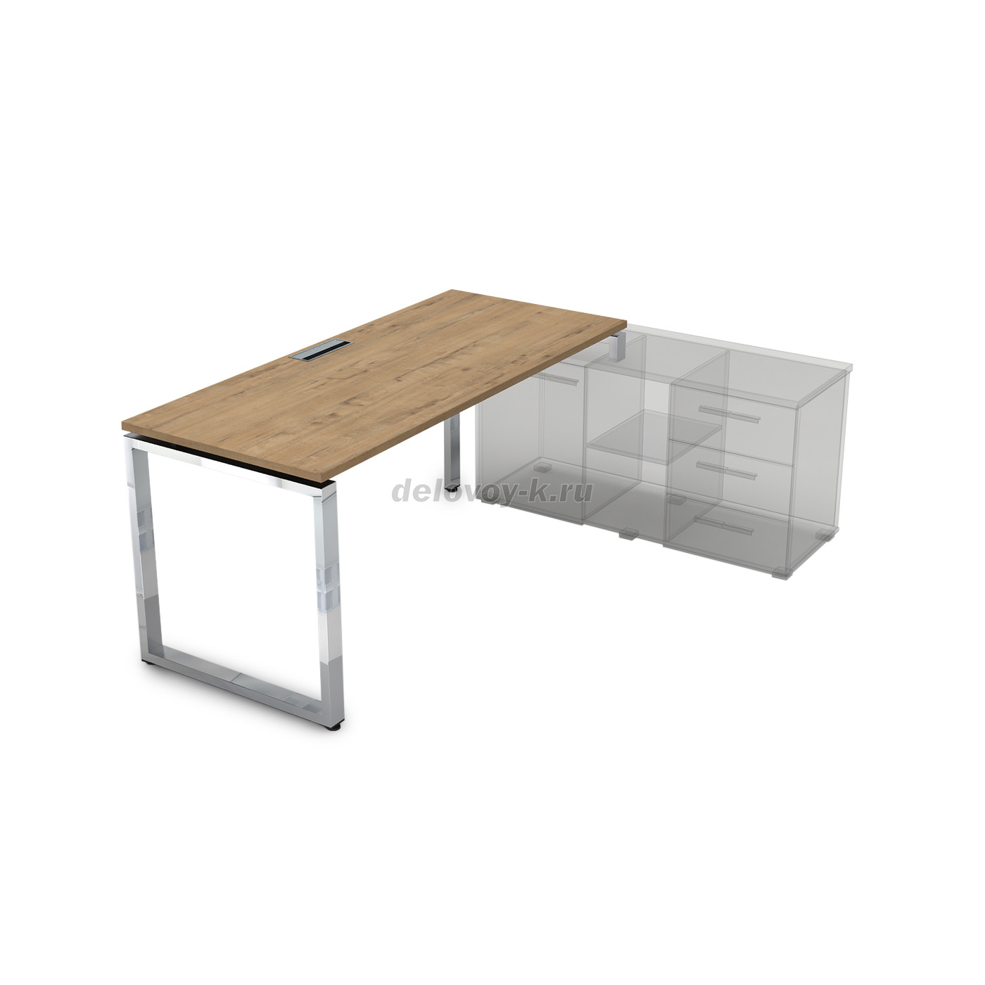 НСТП-О.995 Стол рабочий прямолинейный, три опоры, правый (1800*900*750) фото