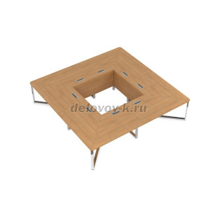 16СУС.196 Стол угловой бенч, средний модуль (1600/900*1600/900*750) рис2