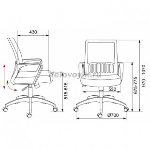 Кресло Бюрократ MC-201 рис3