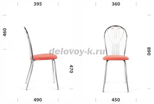 Стул Версаль каркас хром экокожа S рис1
