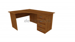 Стол письменный угловой с тумбой ДУ-1.17 пр 1600*1200*750 рис3