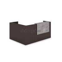1КР-ДС.102.1 Комплект Ресепшн с фартуком ЛДСП 2344-1777-1161 с подсветкой_Венге_Basalt рис2