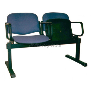 Секция ИЗО АТР 2-местная с откидными сидениями и подлокотниками, кожзам рис1