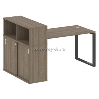 Стол письменный на О-образном м/к с опорным шкафом-купе БО.РС-СШК-3.3 рис1