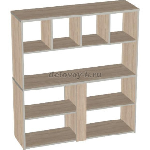 Стеллаж объединяющий полка + тумба V-3.9+V-8.4 1400х426х1545 рис1