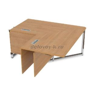 16СУС.196 Стол угловой бенч, средний модуль (1600/900*1600/900*750) рис1