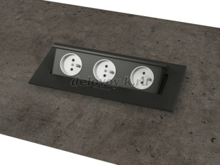 Z-212 Центральная вставка стола переговорного с блоком розеток рис1