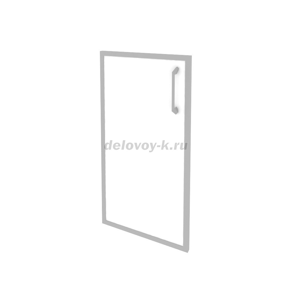 Фасад стекло в раме низкий левый (лакобель, белый) 396*20*766 O.SR-3(L) white фото 1