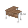 2МД.129 Стол криволинейный прав. (1200*1200*750)|шамони темный/алюминий матовый