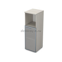 9ПЛ.017.5 Пенал средний со стеклом и нишей (400-450-1245) , левый ivory рис3