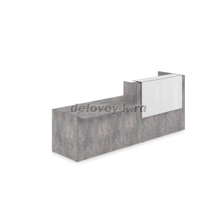 1КРС-КЛ.007.1 Комплект Ресепшн с фартуком HPL 2832*901*1149 с подсветкой рис2