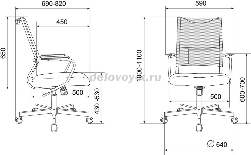 Кресло руководителя Бюрократ CH Balance сетка/ткань крестовина металл черный фото 9