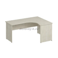 К.125 Стол эргономичный правый 1600-750-1200_Орех французский рис1