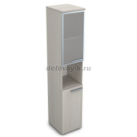 9ПП.005.20 Пенал высокий со стеклом и нишей (400-450-2045), правый ivory рис3