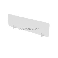 10БСБО.164 Барьеры Бенч оргстекло (1600-4-400) Белый глянец_Алюминий матовый рис2