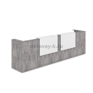 1КР-ДС.202.1 Комплект Ресепшн с фартуком ЛДСП 3854*761*1161 с подсветкой рис3