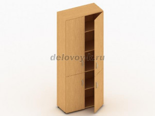 Шкаф для документов закрытый 4-дверный 800х370х2030 ПР-43/28-2/27-2 рис1