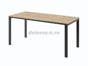 N-23 Стол одинарный на металлокаркасе. 2 кабель-канала. Опоры - трубы 60*30, 50*50, траверсы 30*20 рис1