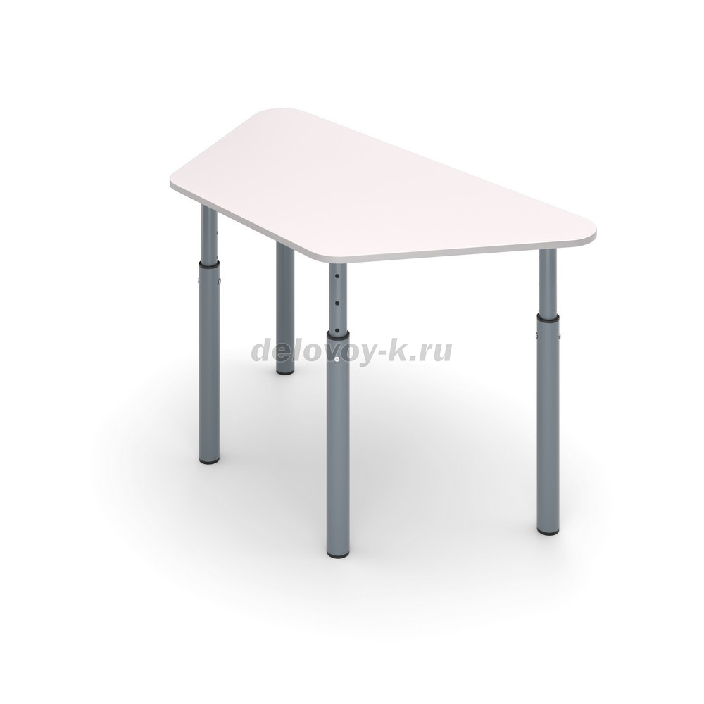 Стол ученический трапеция на круглых опорах регулируемый МОДУЛЬ 1200*600*580-820 фото