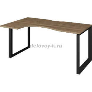 Стол эргономичный левый на металлокаркасе НТМП.О-040 ЛВ  1400*1100*750мм рис1