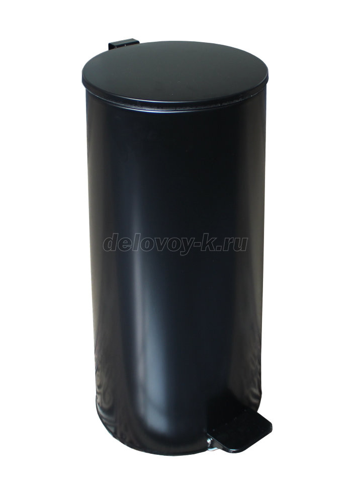 Урна с педалью 30 л (черный, белый, серый) фото