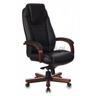 Кресло руководителя Бюрократ T-9923WALNUT кожа рис4