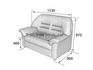 Диван 2-местный Премьер P2-2 рис2