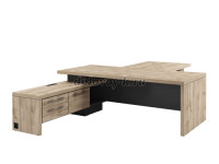 Стол руководителя с опорной тумбой Столешница 2200*1000, тумба с левой стороны Столешница брифинга 1 рис1